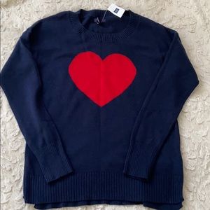 Gap. Casual pullover with big heart.